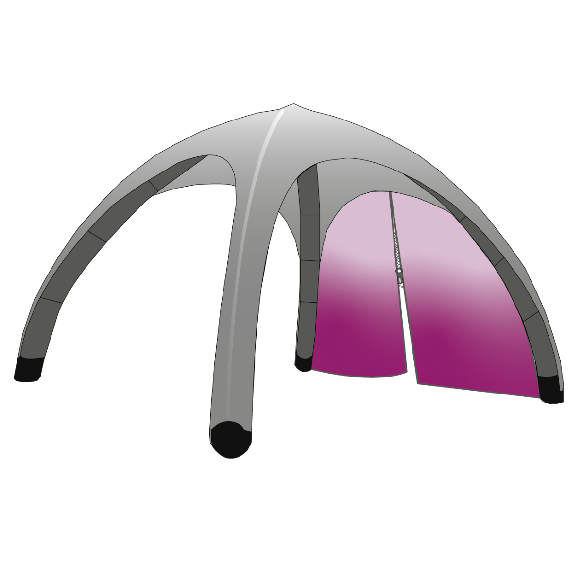 Parete laterale con porta a battente