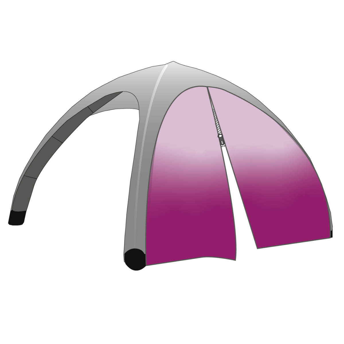 Parete laterale con porta a battente