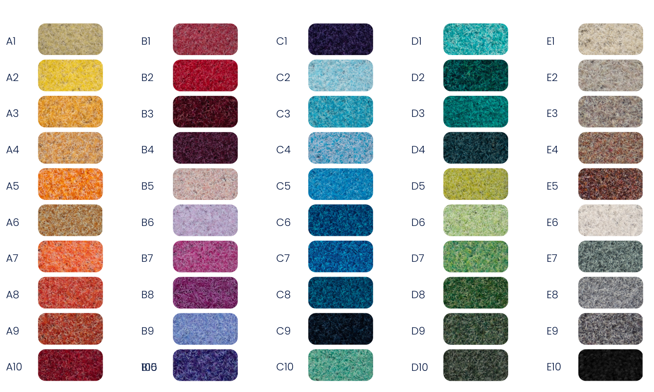 Palette colori Chromojet per zerbini catturasporco