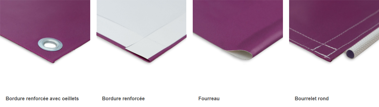 Finiture per banderola stampata in PVC