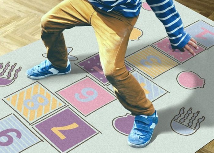 Tappeto fotografico con motivo stampato a colori