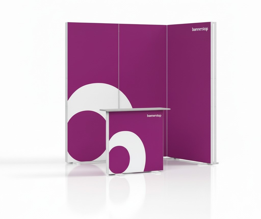 Vista dettagliata stand fieristico LED 2x1